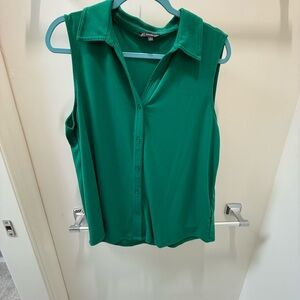 L Adrianna Papell Emerald Sleeveless Blouse